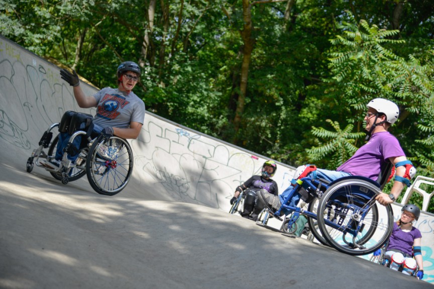 Wheelchair skating at Leipzig's Conne Island The Leipzig Glocal