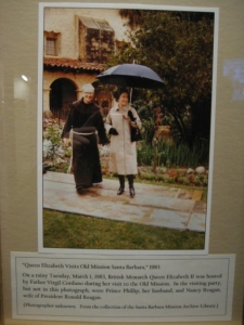 The Old Spanish Mission in Santa Barbara, California, visited by the Queen in 1983. Photo: Maximilian Georg
