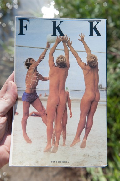 Back cover of FKK travel guide. (Photo: Jo Zarth)