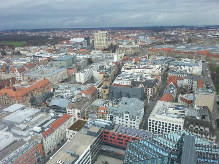 View from Leipzig's Panorama Tower. (Photo: Marjon Borsboom)