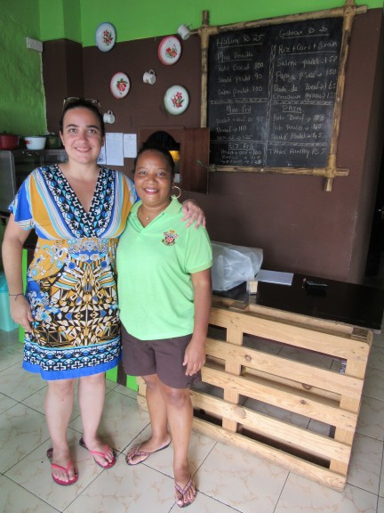 Me and Nicole Fortuno, at her restaurant L'Assiette Longtemps in Trou d'Eau Douce, Mauritius. (Photo: Maximilian Georg) 