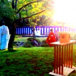Reenactment of old Japanese ceremony in Kyoto. (Photo: Helena Flam; photo editing: Ana Ribeiro)