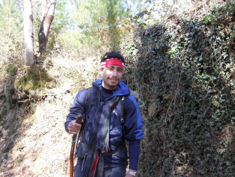 Alejandro Estrella on the Camino. (Photo courtesy of the author)