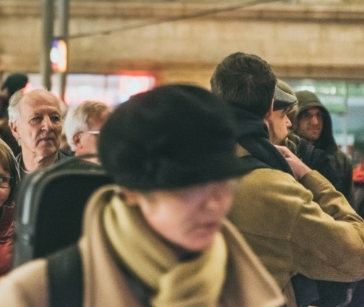 Werner Herzog in the middle of audience at Hbf, watching his own film, "Meeting Gorbachev," 29 Oct 2018. (Photo: Justina Smile Photography)