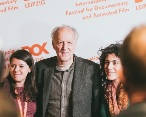 Fan girls take a selfie with Werner Herzog, CineStar Leipzig, 29 Oct 2018. (Photo: Justina Smile Photography)