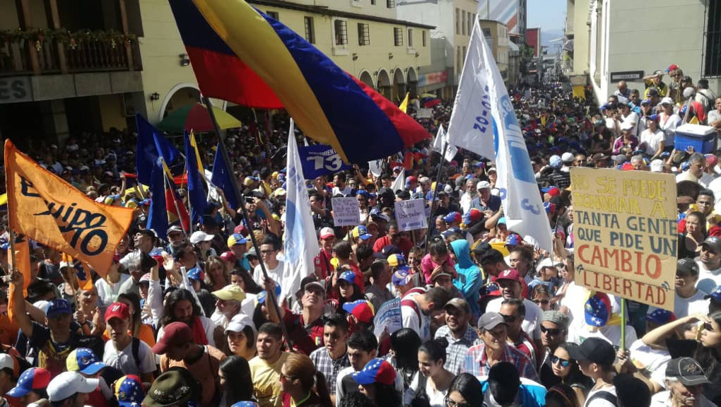 Venezuelans protesting against Maduro. (Photo: Elsy Oviedo)