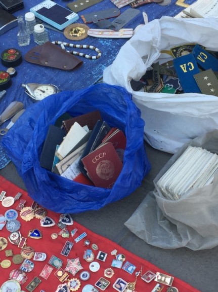 USSR passports in Tbilisi flea market