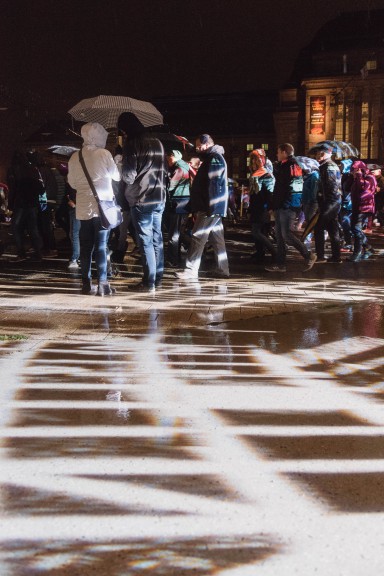 Lichtfest 2019, reflections on the ground