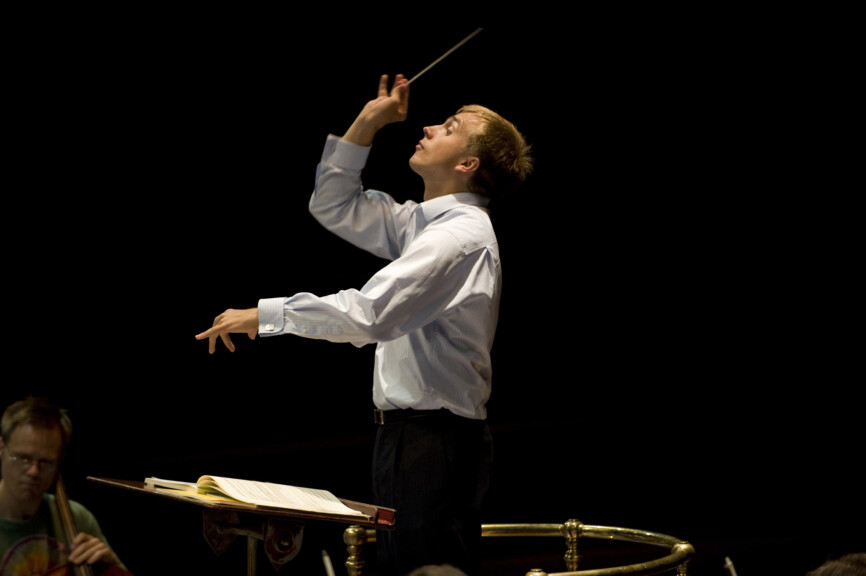 Conductor Vasily Petrenko in Albert Hall, London with Liverpool Philharmonic