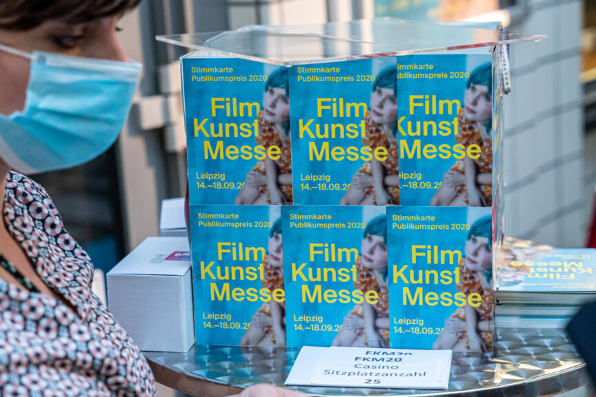 Filmkunstmesse Leipzig Stand in den Passage Kinos am 14.09.2020