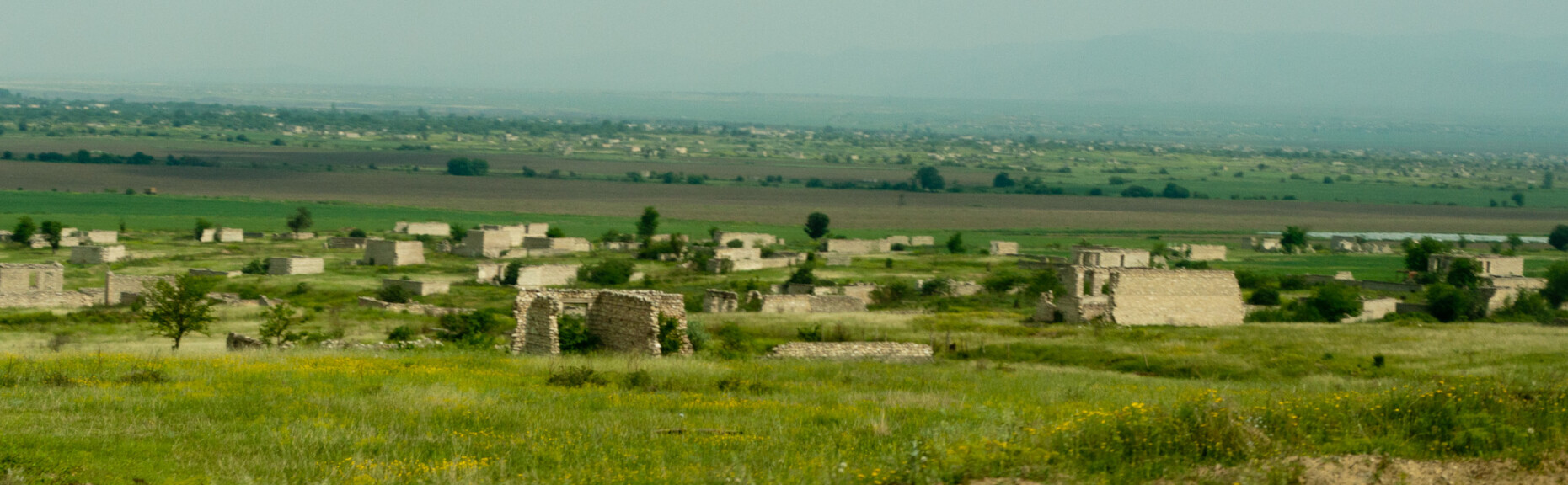 The ruins of the city of Agdam in the Nagorno Karabakh region