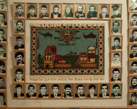 Museum of Fallen Soldiers exhibit in Nagorno Karabakh