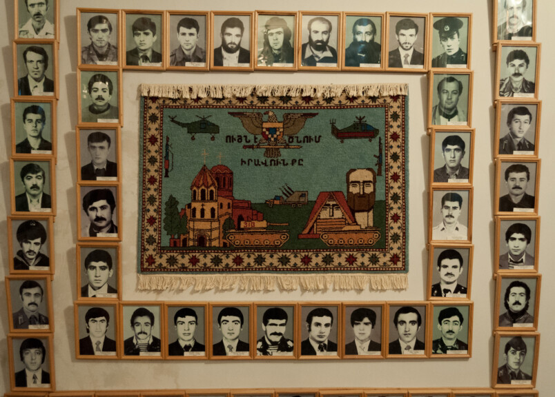 Museum of Fallen Soldiers exhibit in Nagorno Karabakh