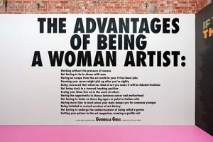 Guerrilla Girls at SheBAM! gallery, photo courtesy of gallery