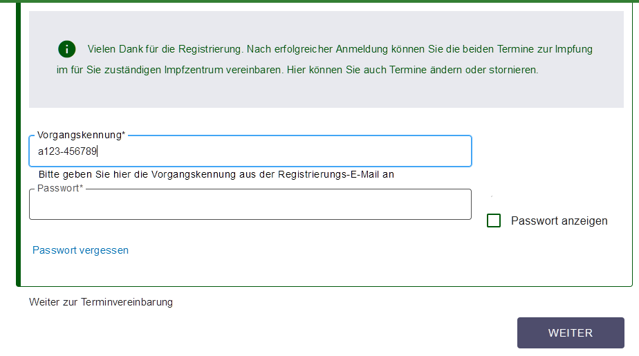 set up login credentials