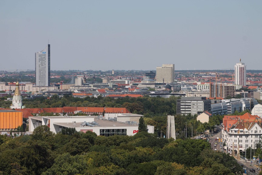 Leipzig city center from Alte MEsse