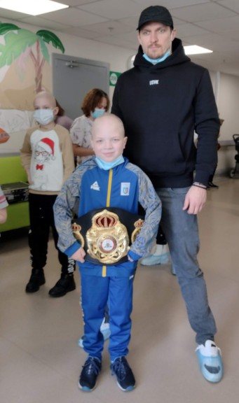 Boy with boxer