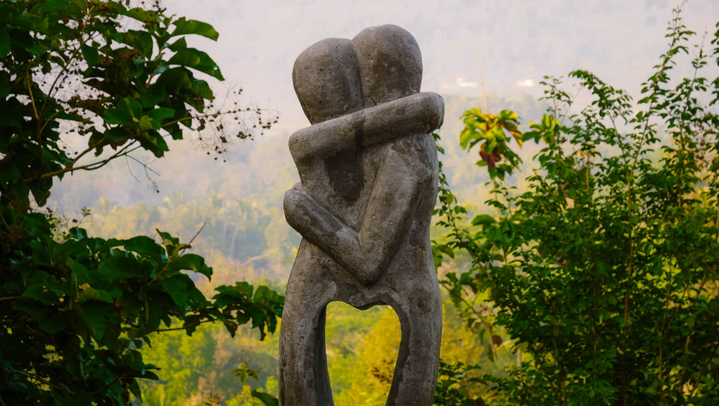 Scuplture in garden