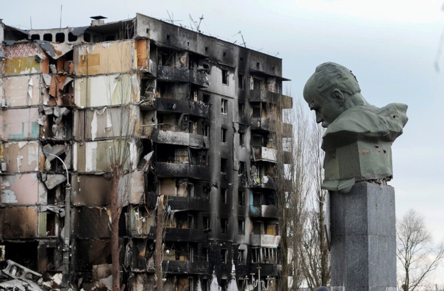 Bombed apartment building