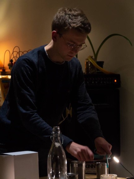 Man standing at table