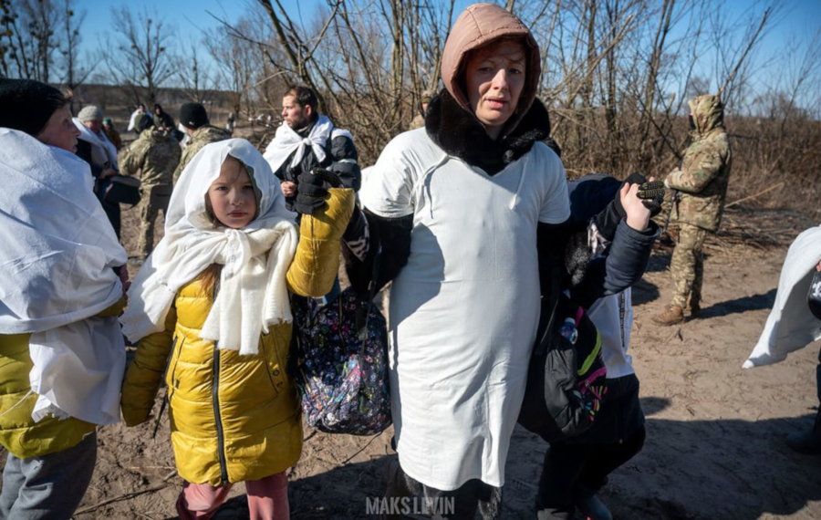 Refugee family