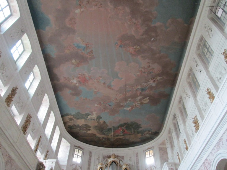 Part of the ceiling in the Hubertusburg cathedral