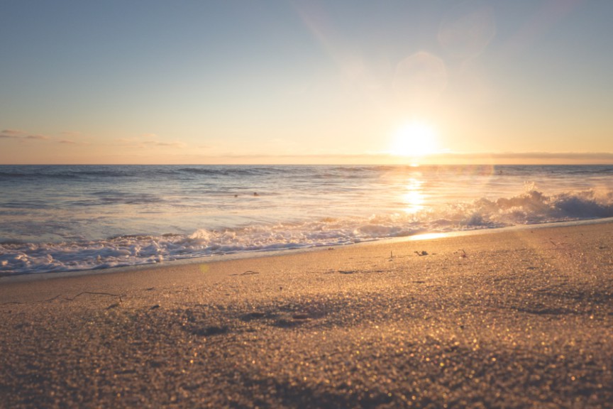 sunset over the ocean