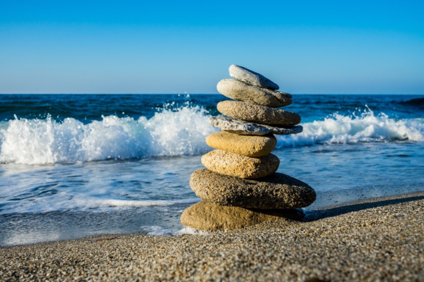 Cairn on beach